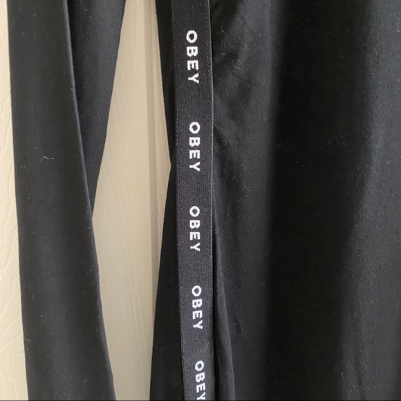 NWT Obey Lynx Black Bodycon Side Tape Dress - Picture 3 of 6